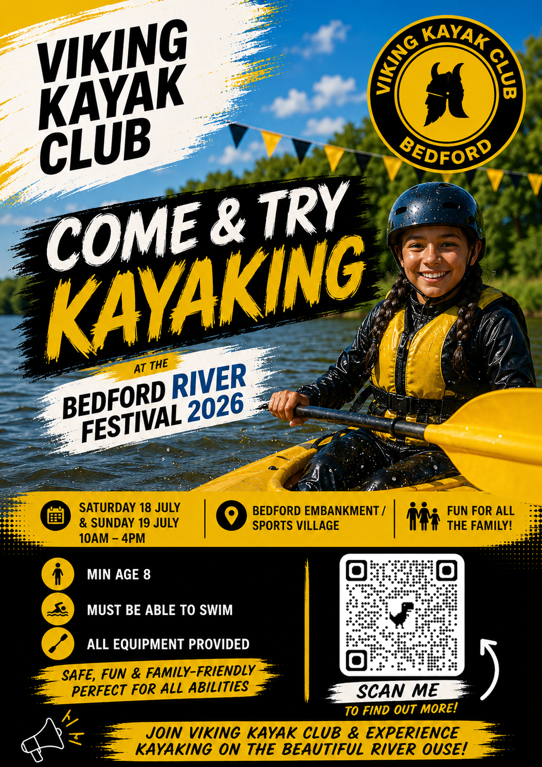Viking Kayak Club Come & Try at Bedford River Festival 2026 Viking Kayak Club Come & Try at Bedford River Festival 2026